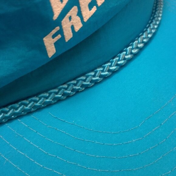 Vintage Brooklyn Freightliner Cap Hat Turquoise Blue Nylon Otto Cap Strap Back - Picture 3 of 14